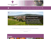 Tablet Screenshot of ev-kirche-esslingen.de